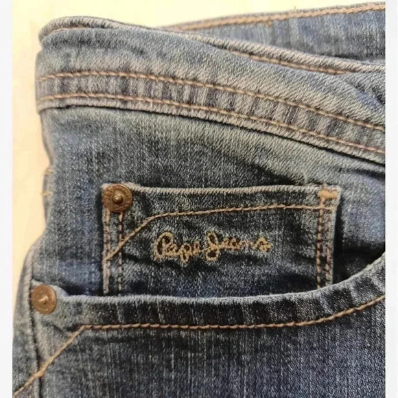 Pepe Jeans Low Rise Skinny Medium Wash Blue Jeans Size 30 - Picture 11 of 12